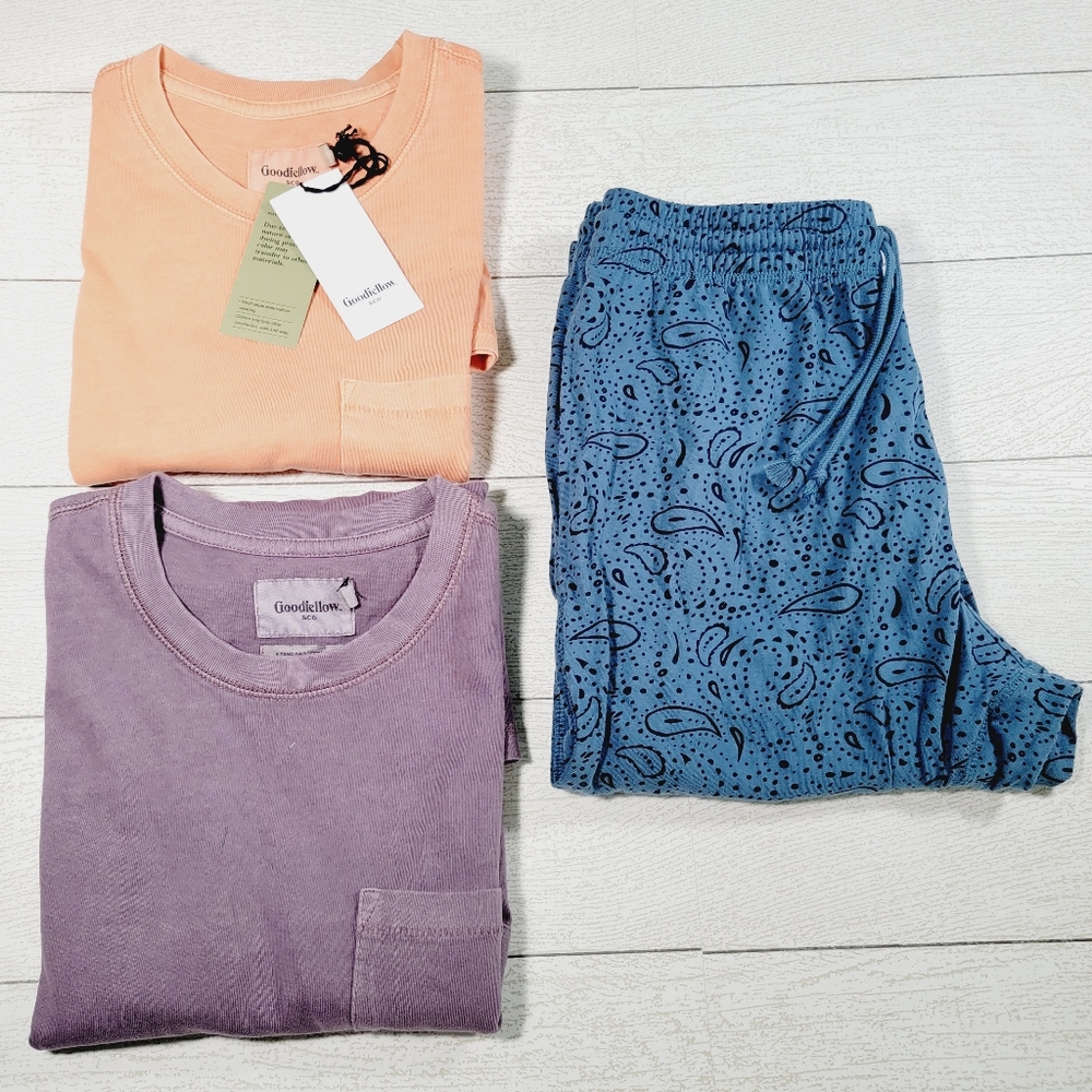 Goodfellow & Co. Men's Long Sleeve Tees + Sleep Joggers Lounge Bundle NWT